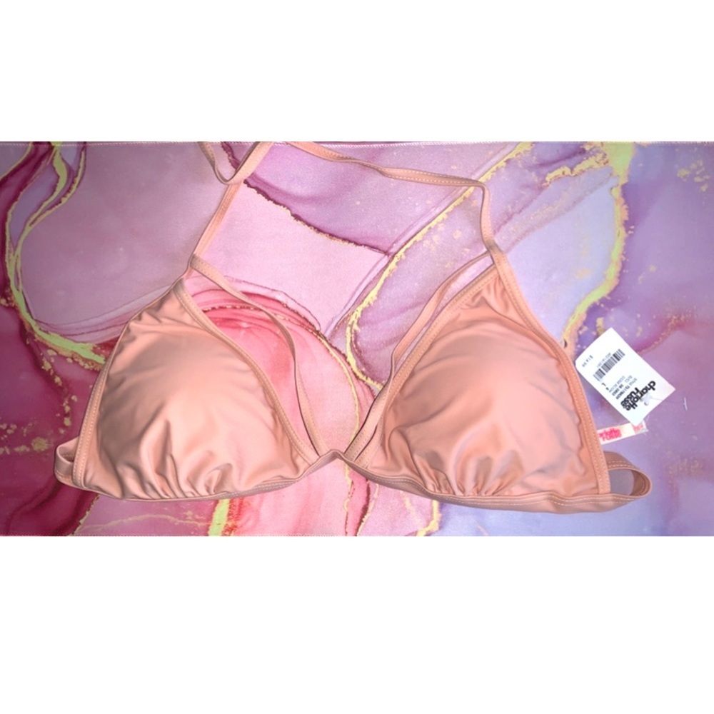 [5x$25] ⭐️ Pink Strappy Halter Bikini Top